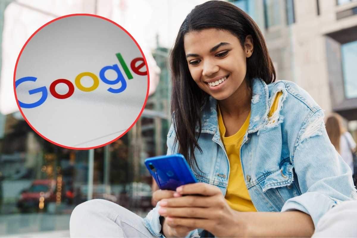 google e donna con smartphone